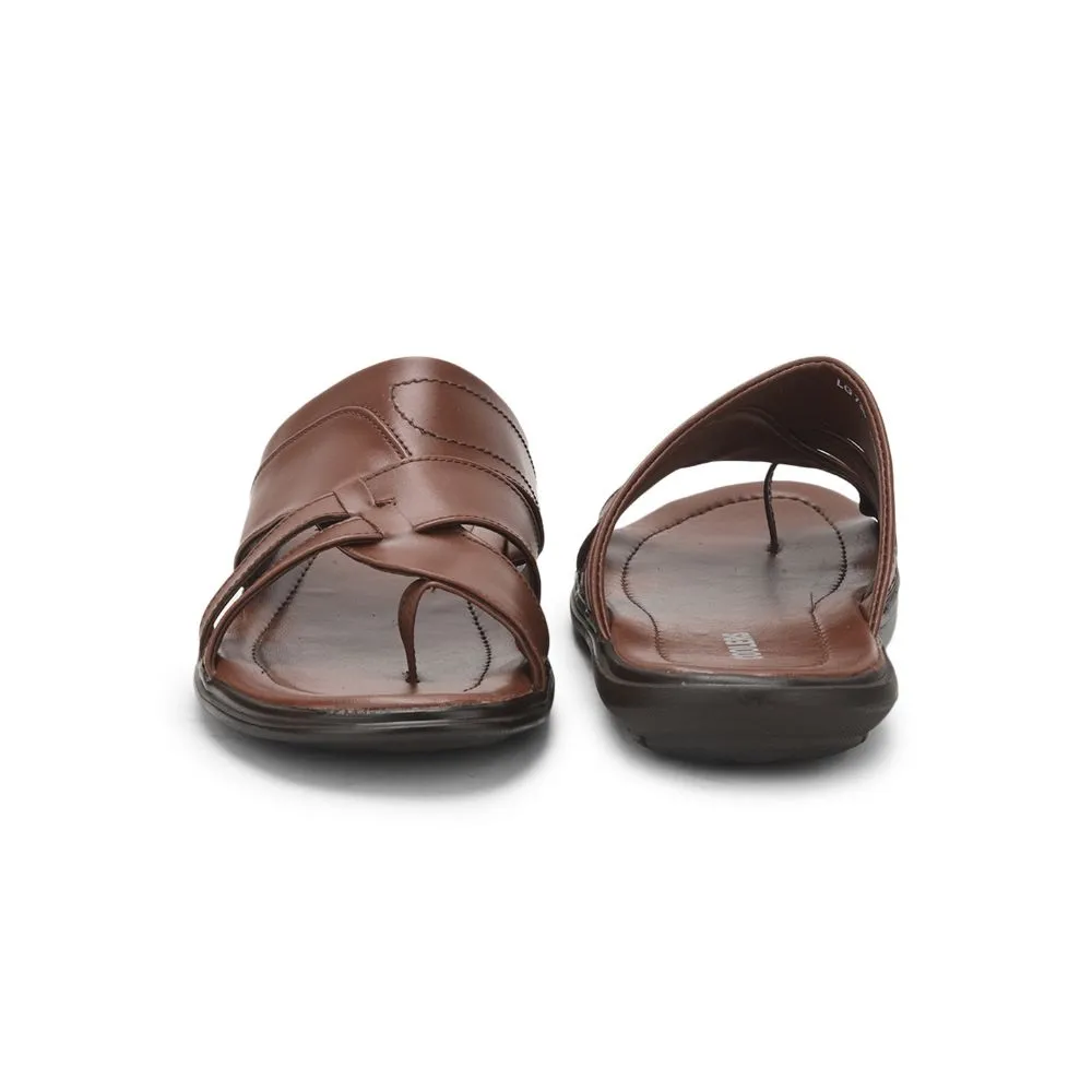 Coolers Casual Tan Toe Ring Slipper For Men LG-735 By Liberty