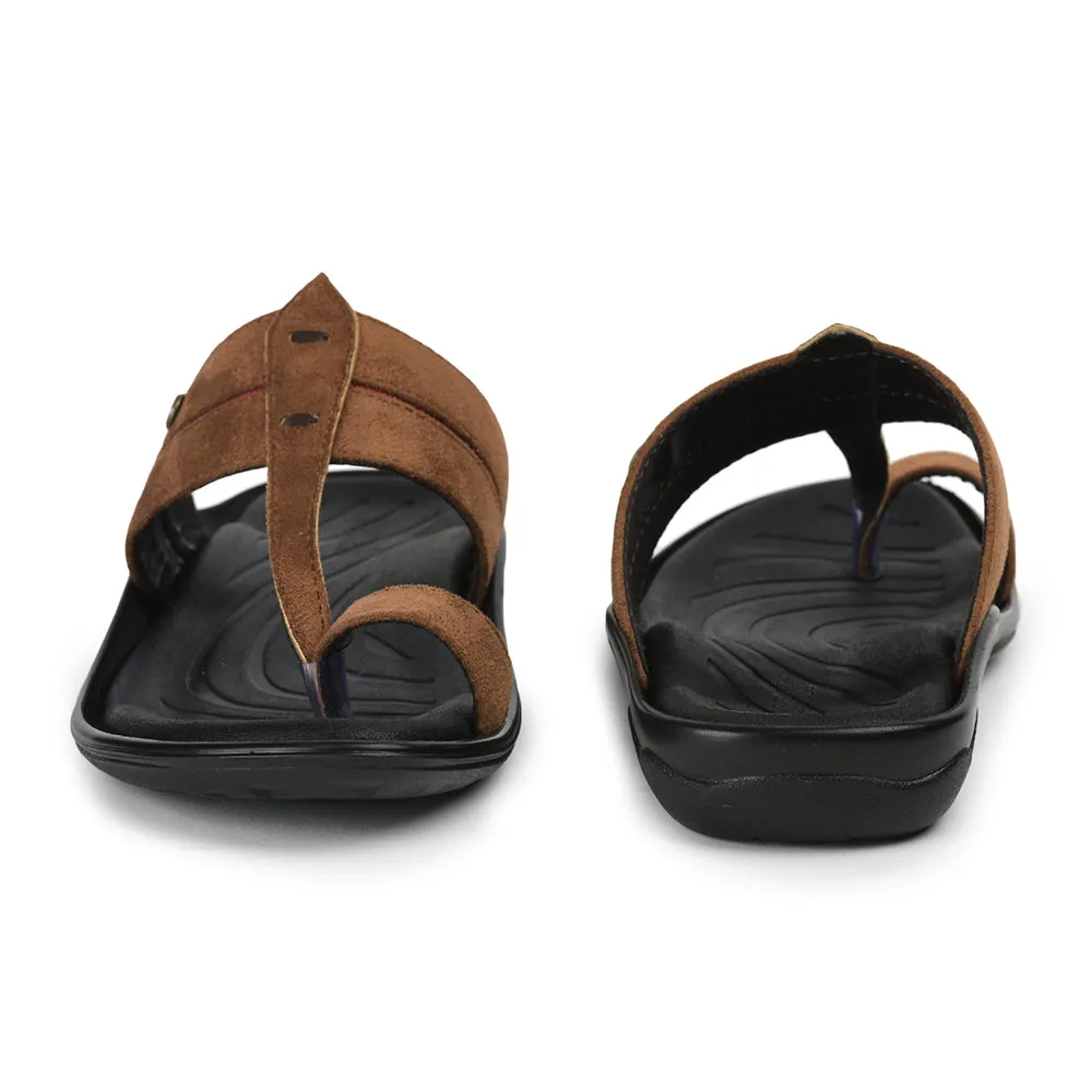 Coolers Casual Tan Toe Ring Slipper For Men OLP-6 By Liberty