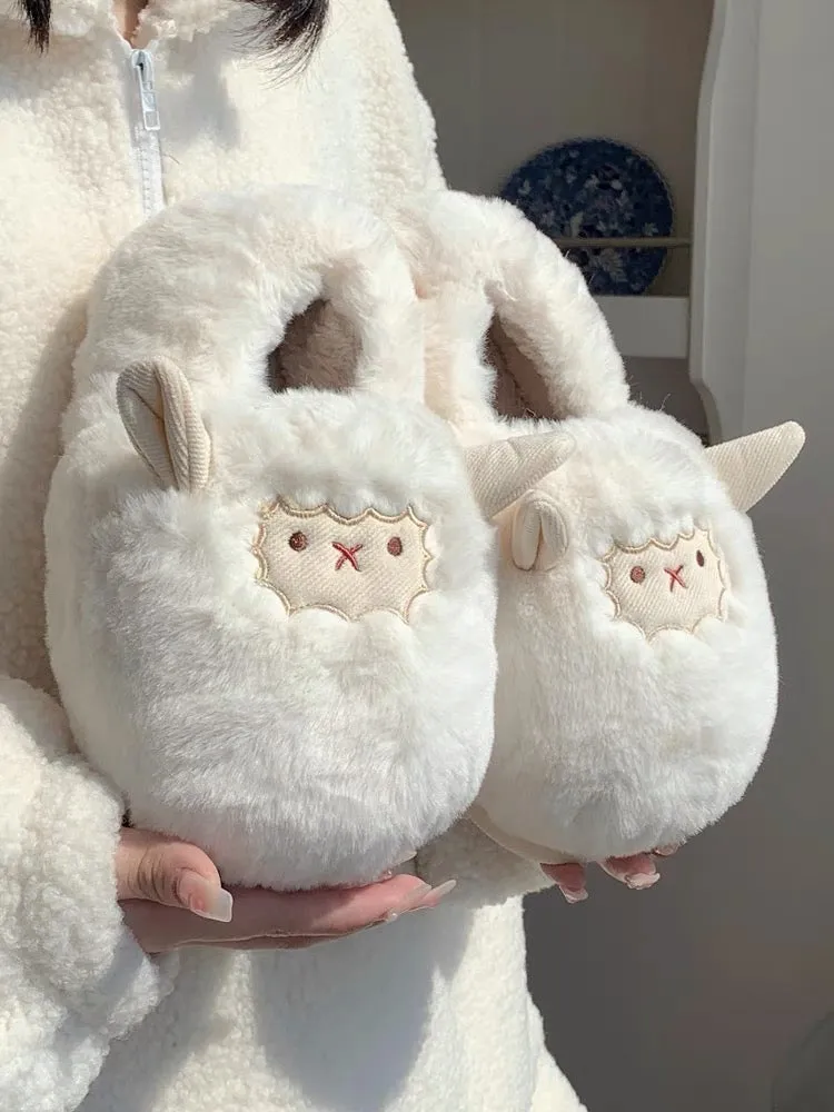 Creamy Sheep Slippers