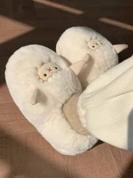 Creamy Sheep Slippers