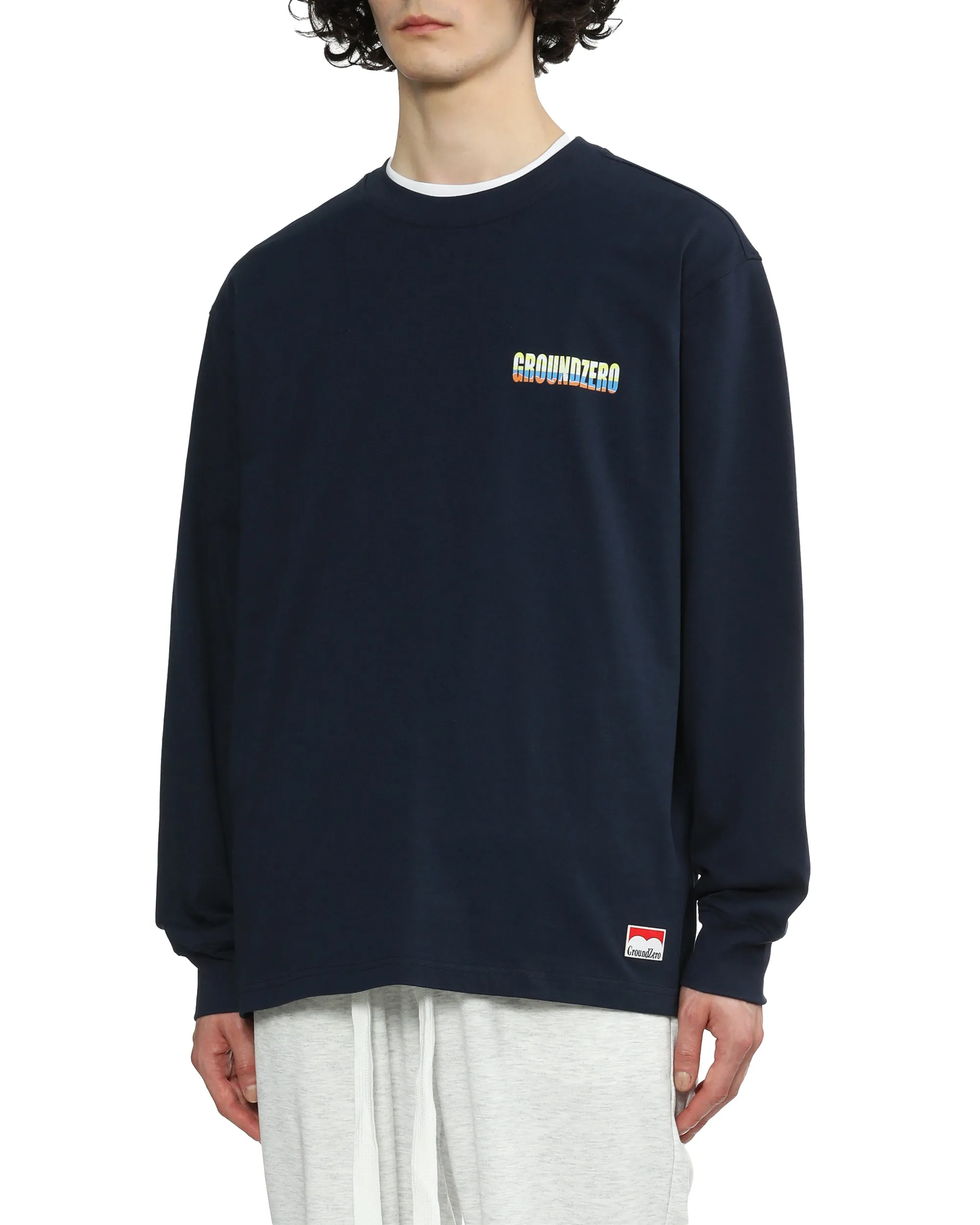 Crew Neck Logo Long Sleeve T-shirt