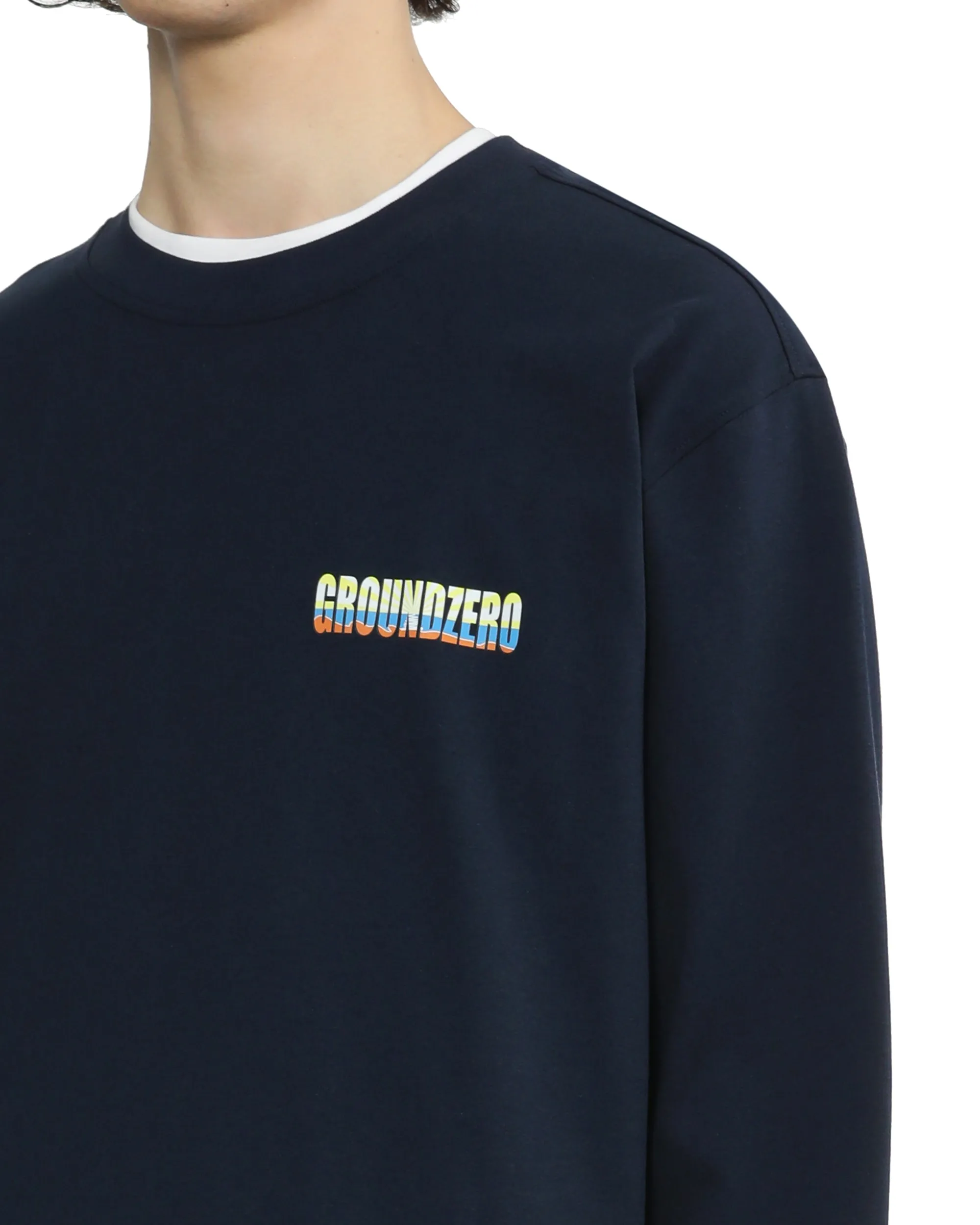 Crew Neck Logo Long Sleeve T-shirt