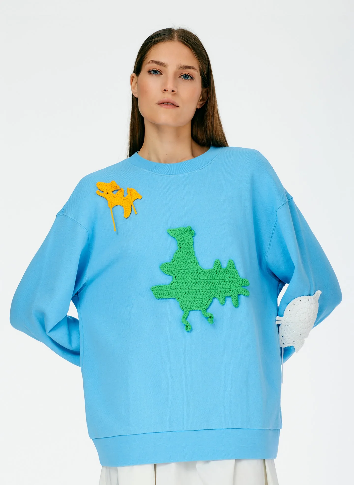 Crochet Appliques Series Sweatshirt