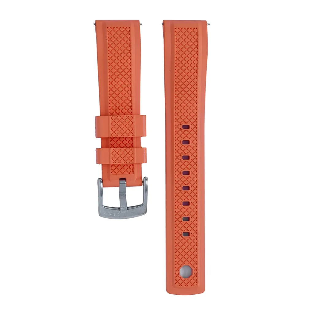 Crosshatch Rubber - Orange