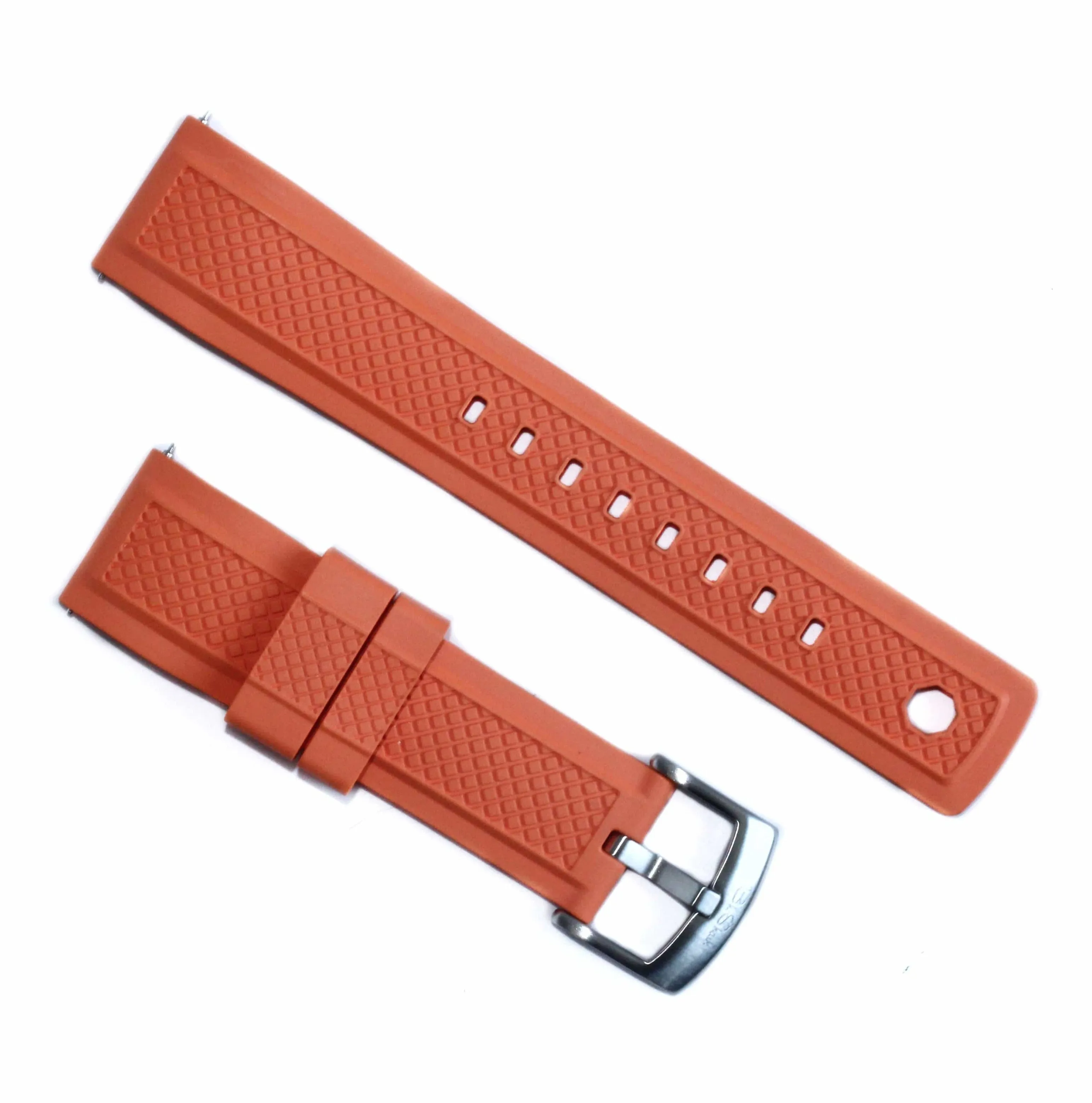 Crosshatch Rubber - Orange