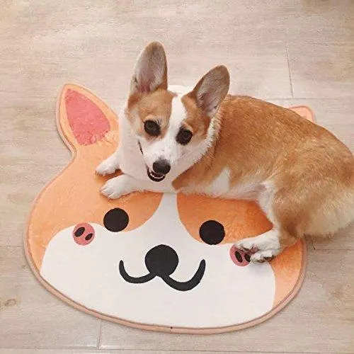 Cute Corgi Door and Bath Mat 26 x 21 x .25