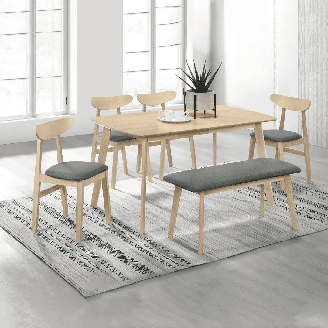 Elegant Damidox Wooden Dining Set with Bench for a Luxurious Dining Experience