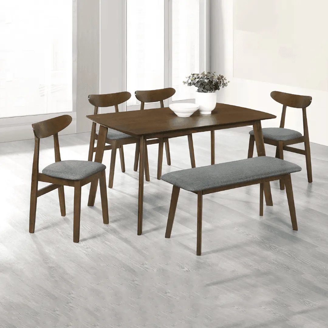 Elegant Damidox Wooden Dining Set with Bench for a Luxurious Dining Experience