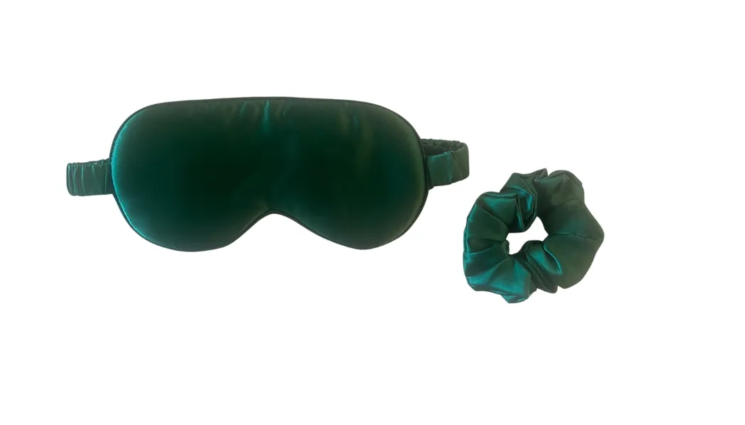 Dark Green Pure Silk Sleep Mask