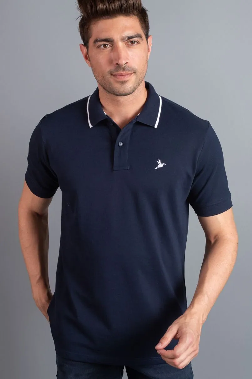 Dark Navy Solid TShirt - Stain Proof