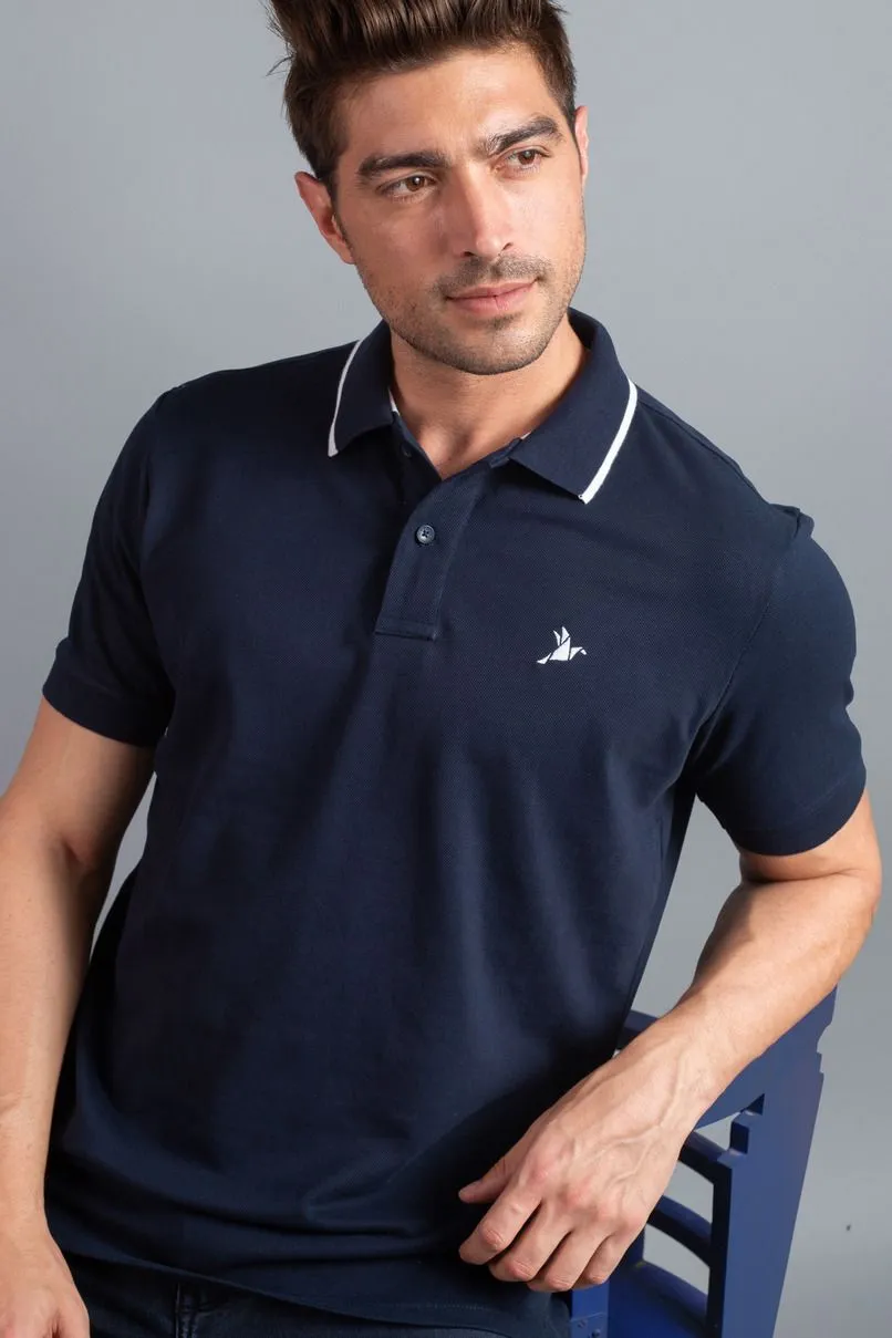 Dark Navy Solid TShirt - Stain Proof