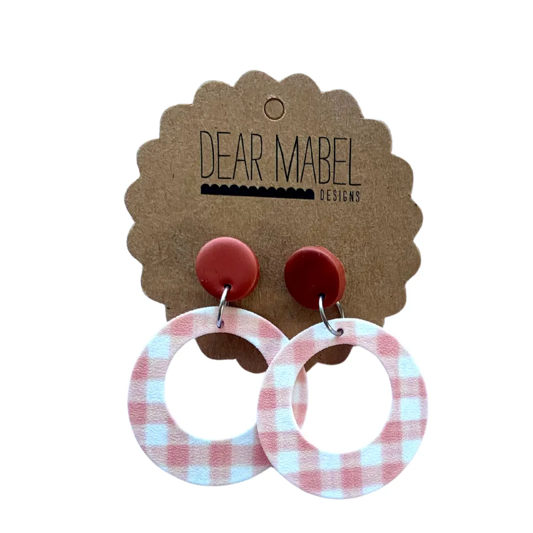 Dear Mabel Handmade - Gingham Earrings