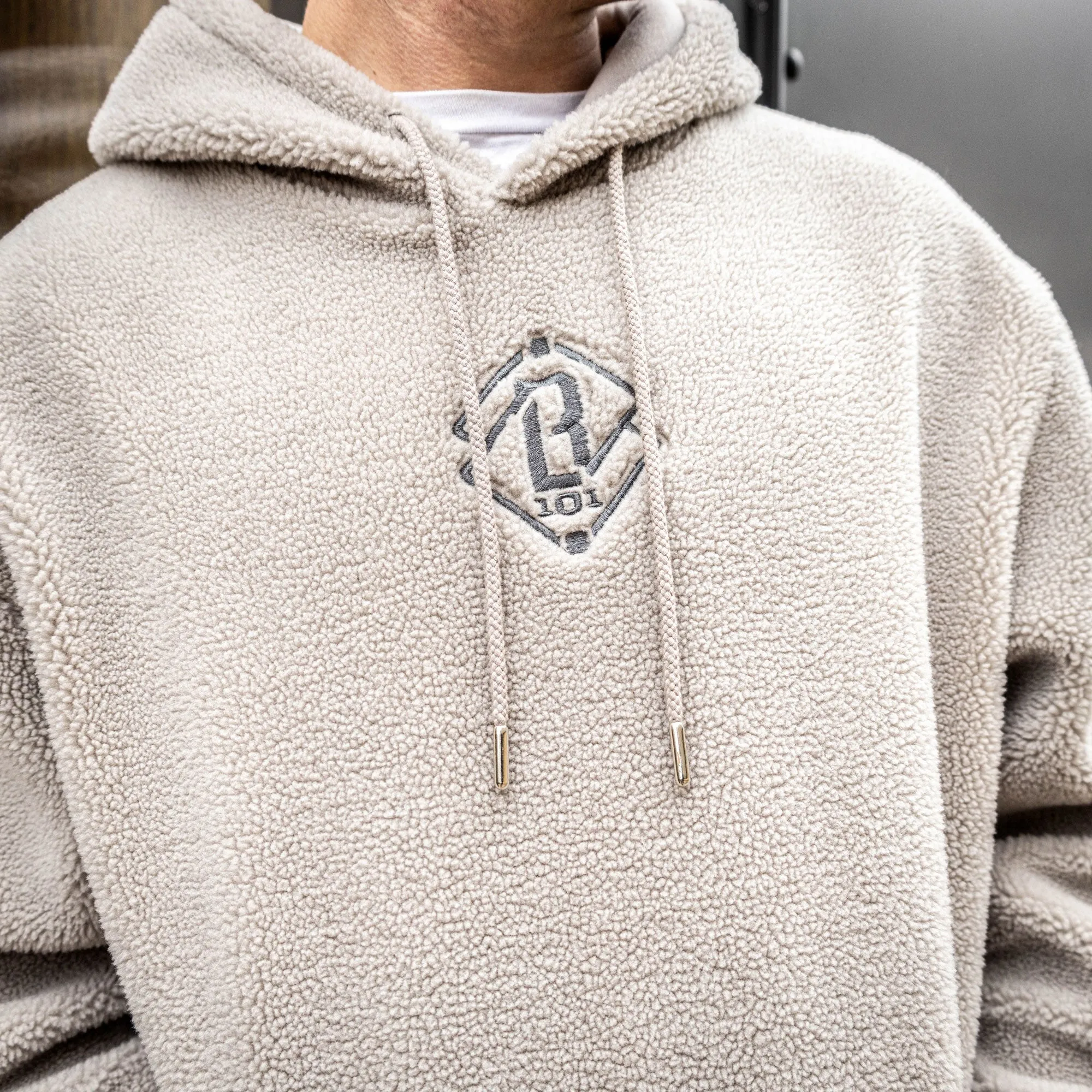 Diamond Youth Sherpa Hoodie - Stone