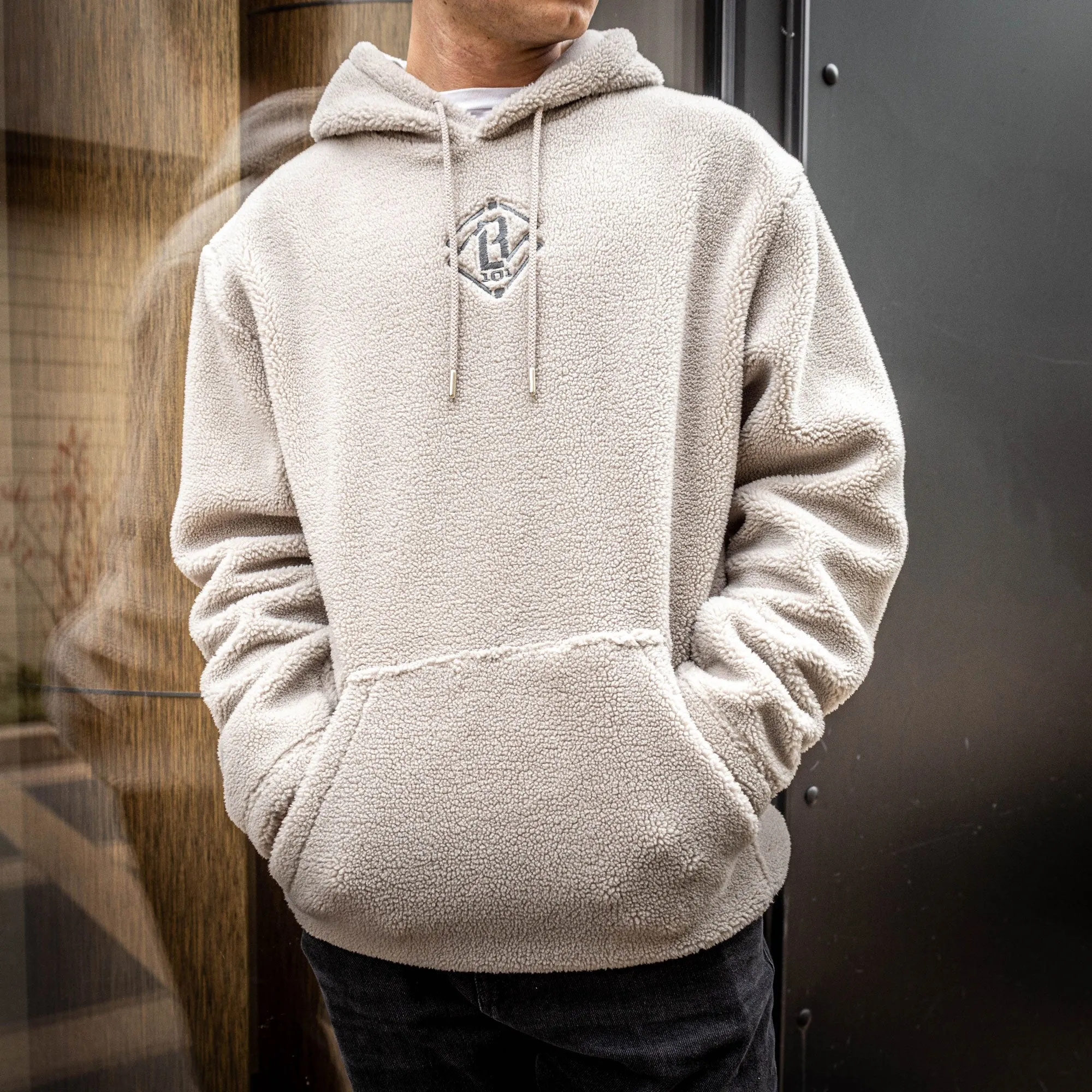 Diamond Youth Sherpa Hoodie - Stone