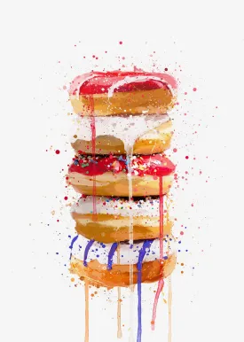 Doughnut Stack Wall Art Print