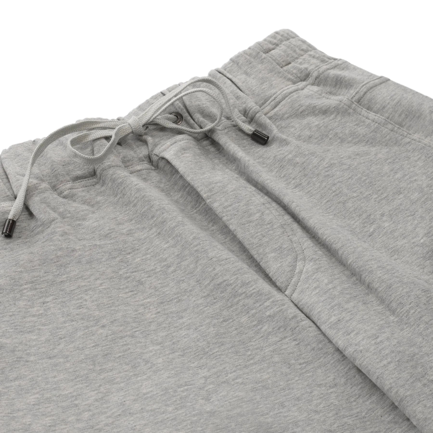 Drawstring Cotton Home Trousers in Light Grey