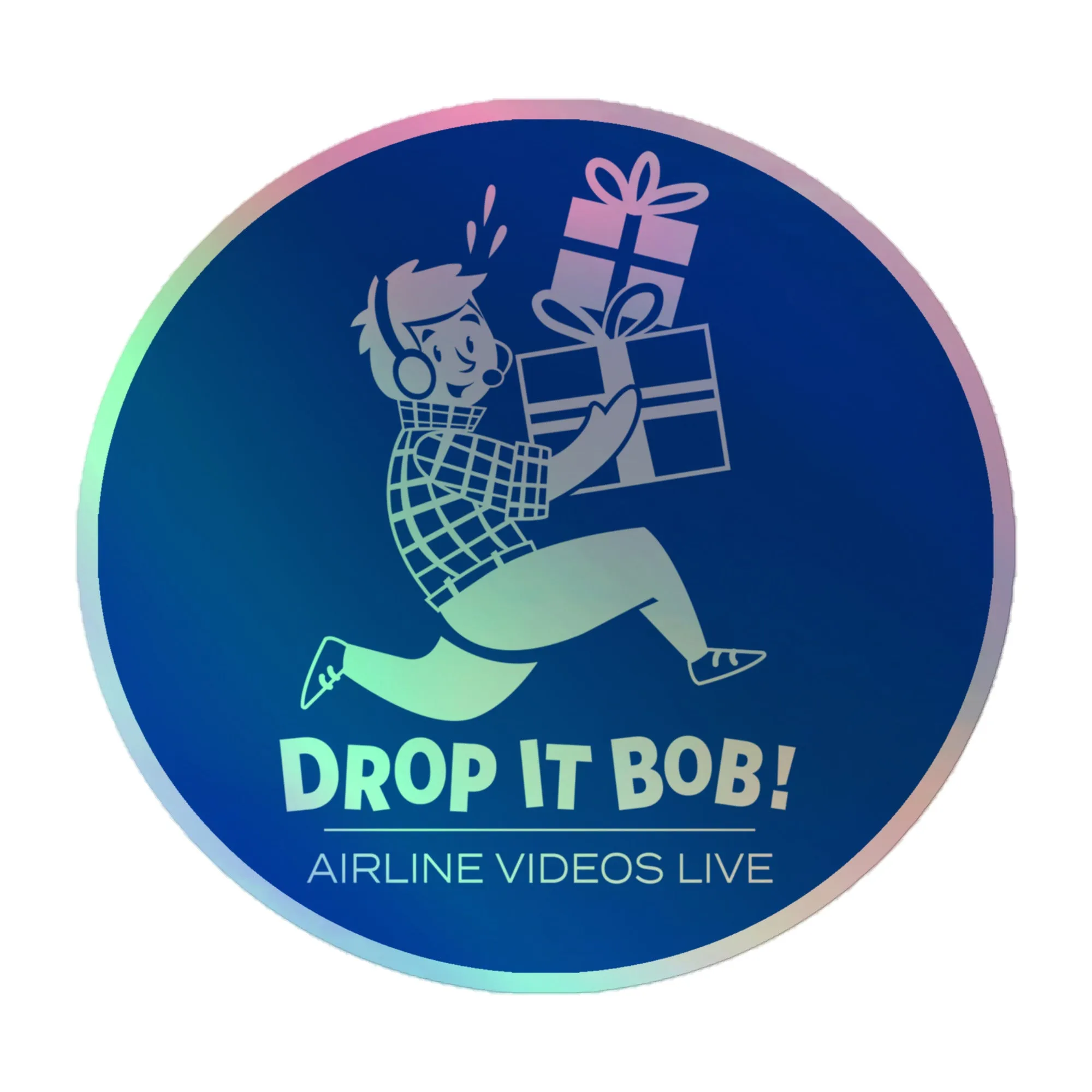 DROP IT BOB (BLUE) Holographic stickers