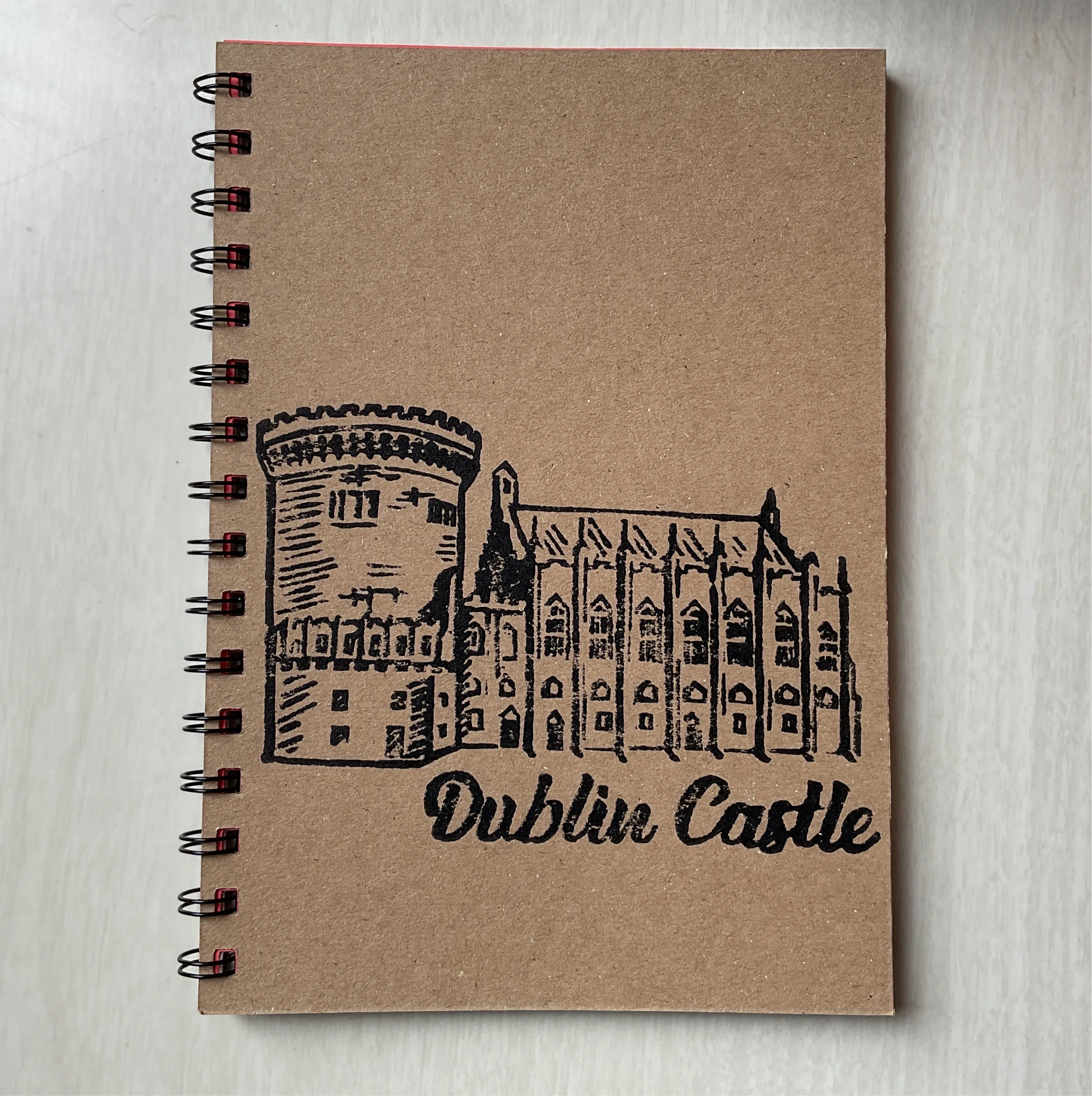 Dublin Castle Hand Printed Notebook A5