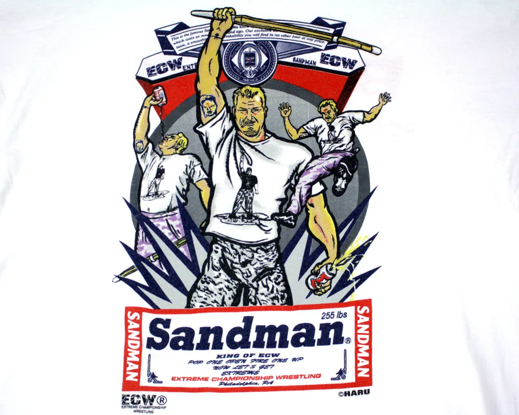 ECW SANDMAN CARTOON T-SHIRT XL