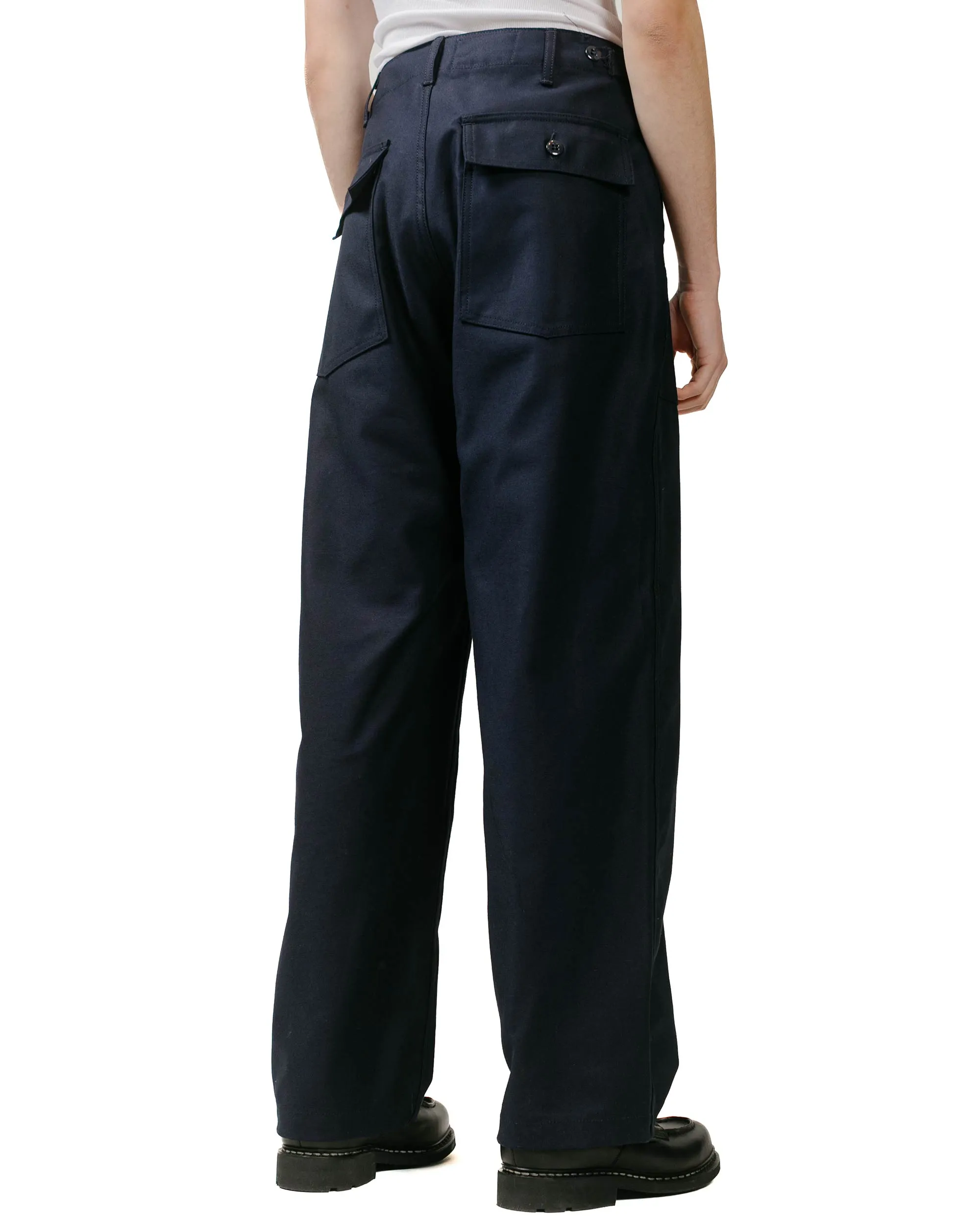 Engineered Garments Workaday Fatigue Pant Dark Navy Cotton Reverse Sateen