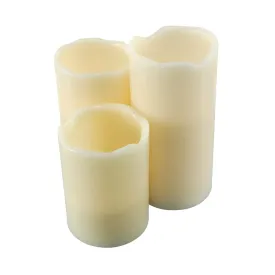 Flameless Vanilla Scented Candle Set (3)