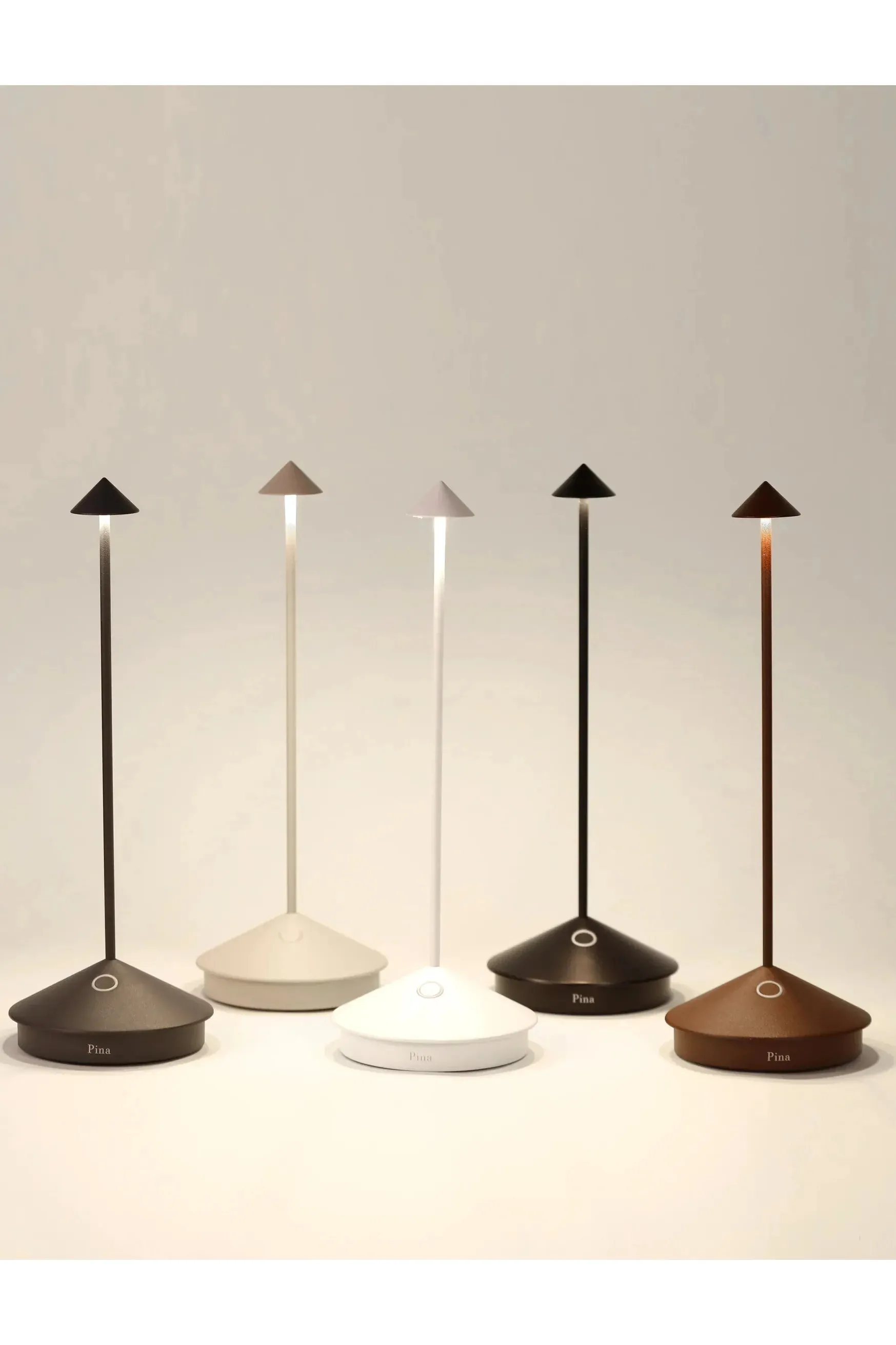 Glossy Gold Pointed LED Table Lamp