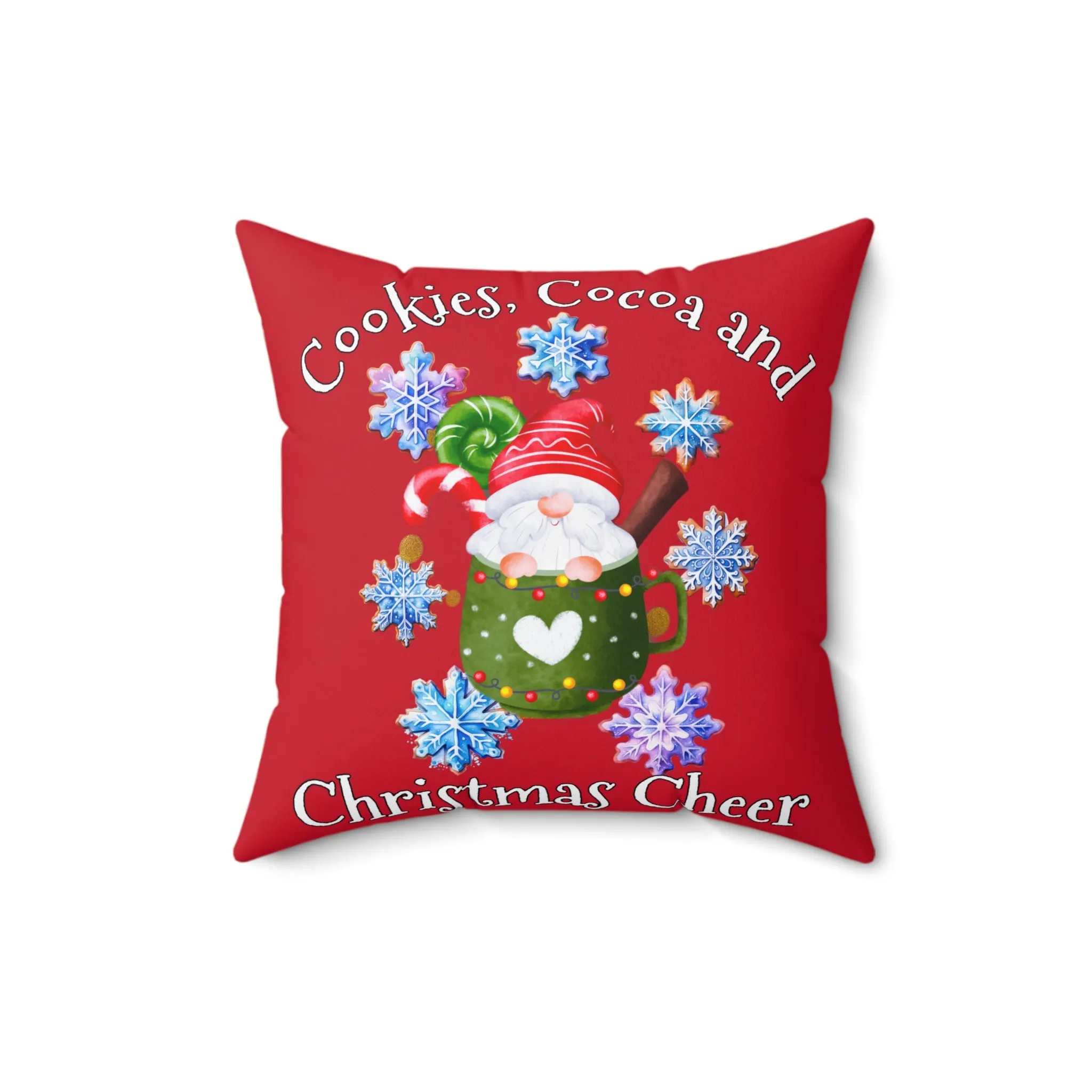 Gnome Cookies Spun Polyester Square Pillow