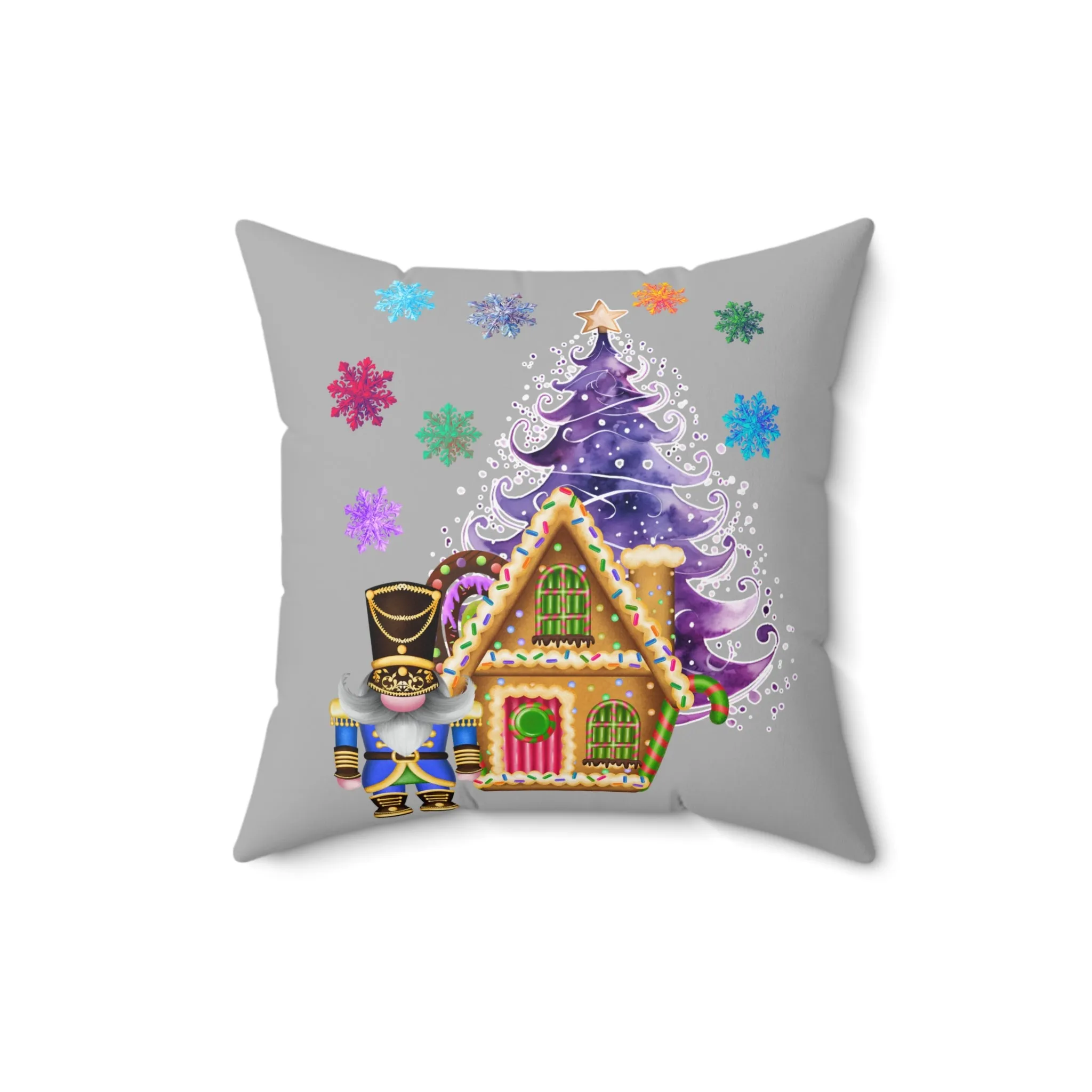 Gnome nutcracker Spun Polyester Square Pillow