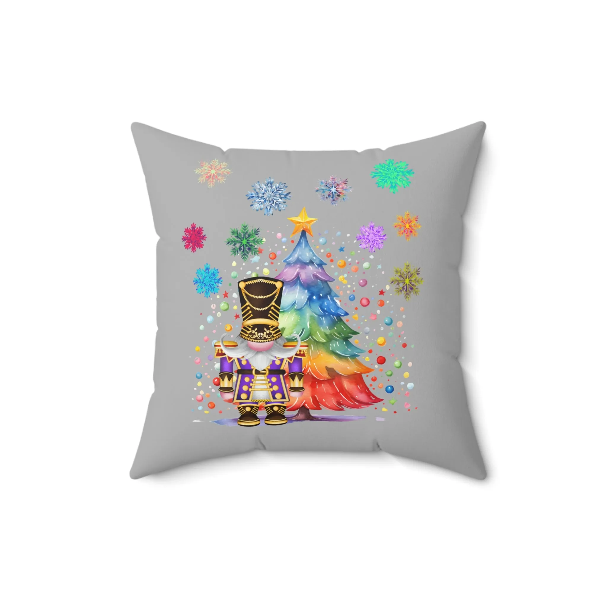 Gnome Nutcracker Spun Polyester Square Pillow