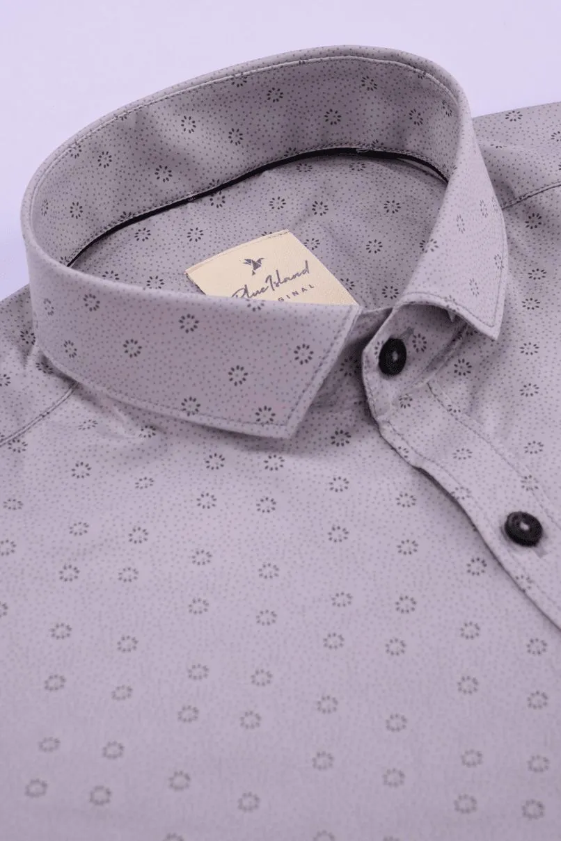 Grey Polkadot Print -Full-Stain Proof