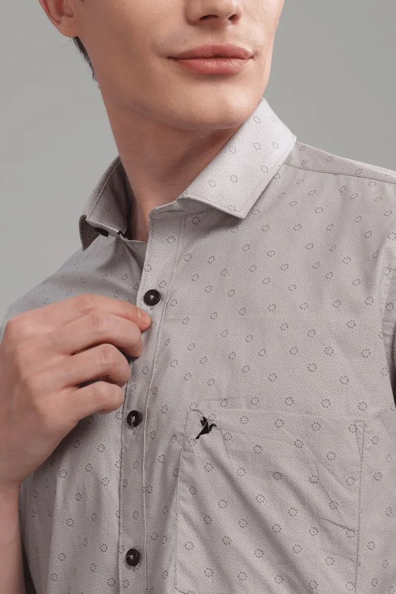 Grey Polkadot Print -Full-Stain Proof