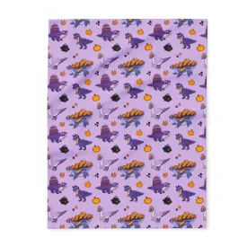 Halloween Dinos - Purple Arctic Fleece Blanket (UK/EUROPE)