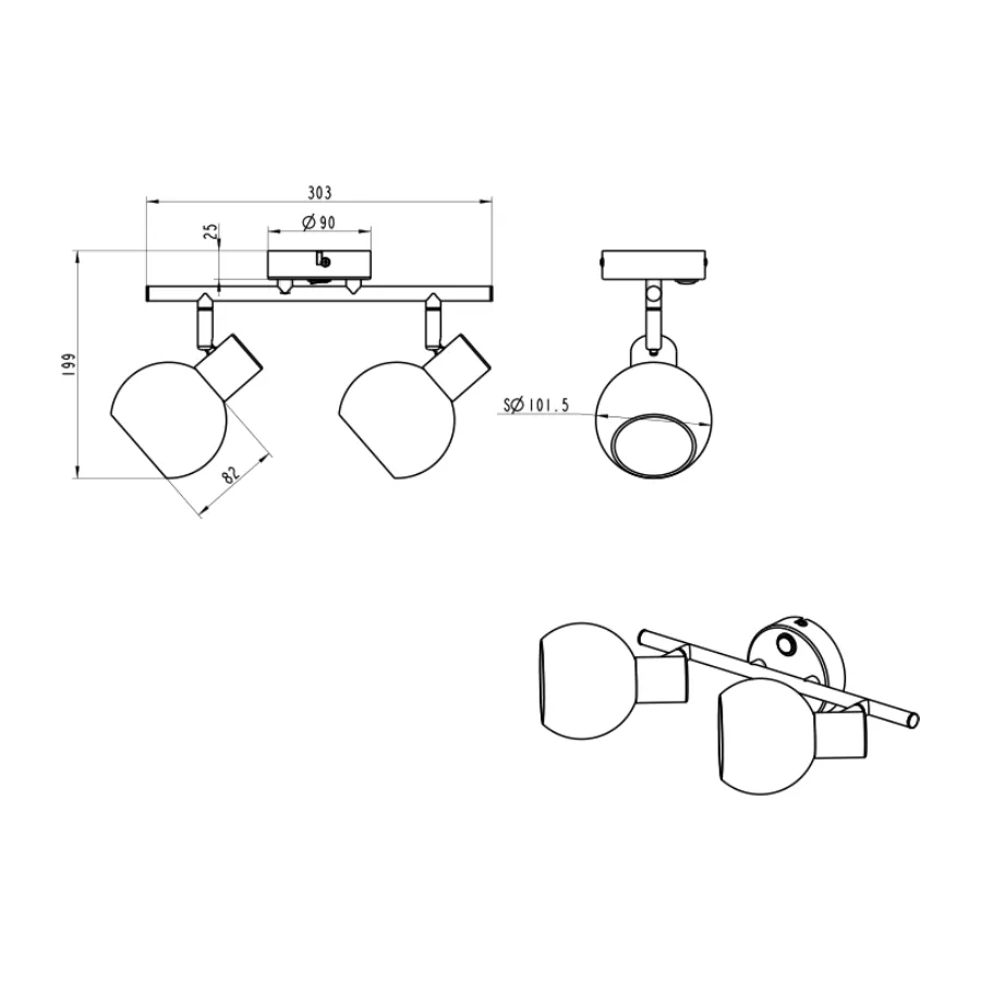 Herma 2-light Spotlight