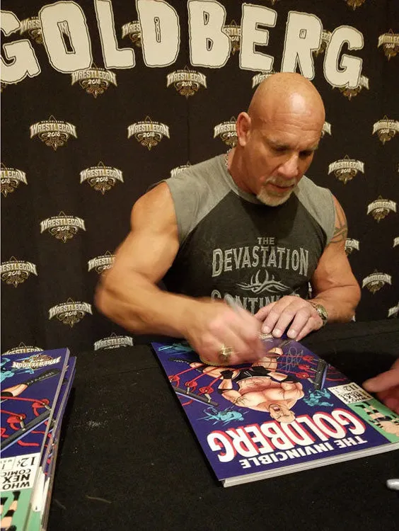 Highspots - Bill Goldberg "Comic Art" Hand Signed 11x17 *inc COA*