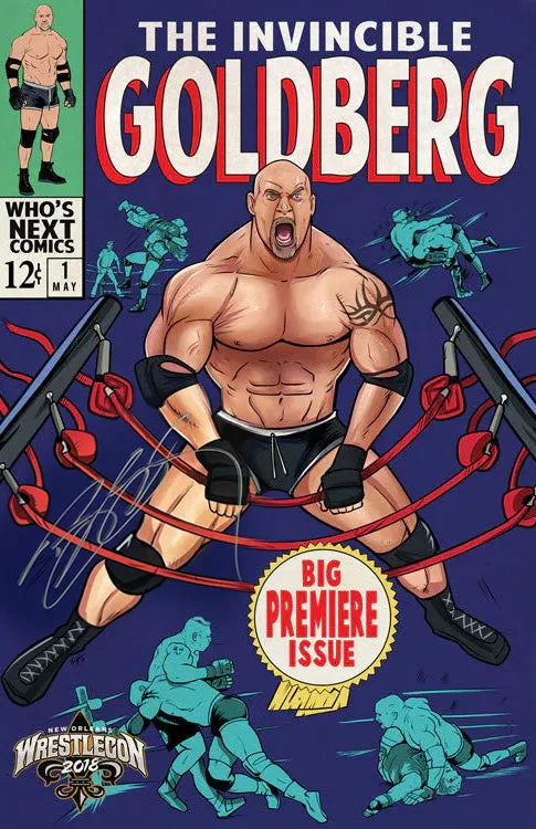 Highspots - Bill Goldberg "Comic Art" Hand Signed 11x17 *inc COA*