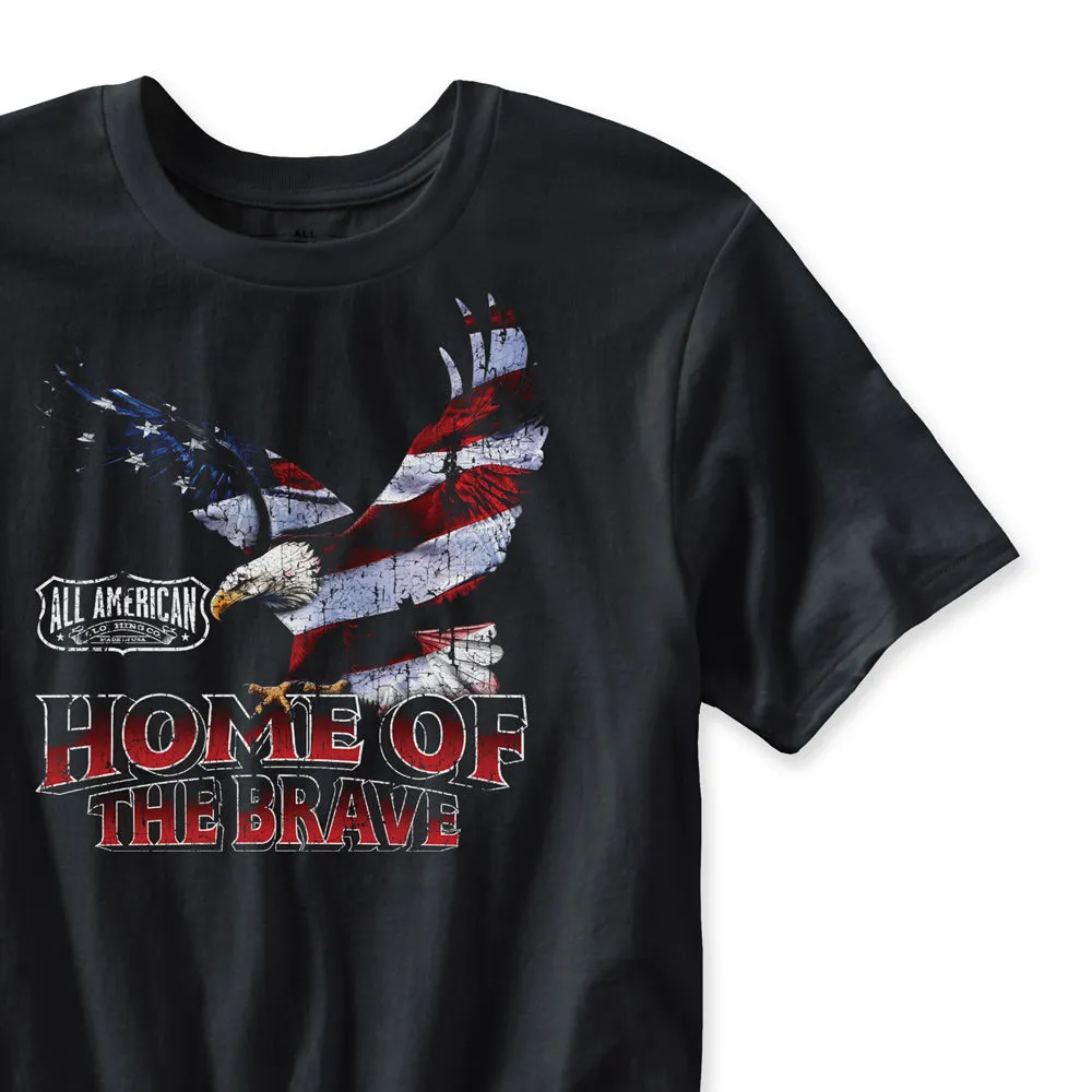 Home of the Brave Eagle Graphic T-Shirt