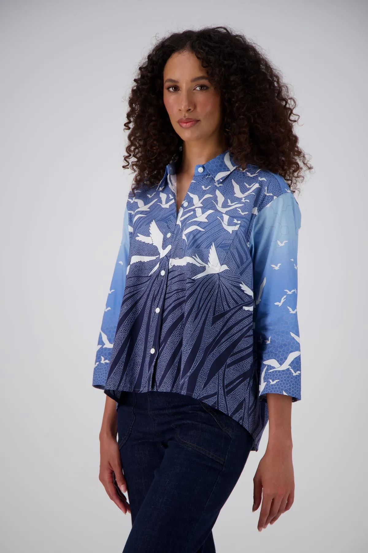 Homebound Shirt Blue in Cotton