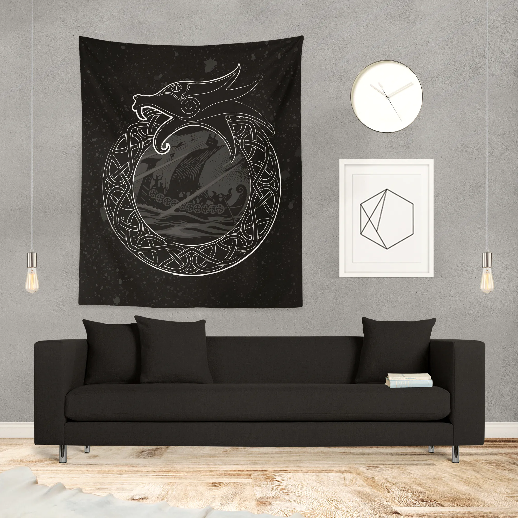 Jörmungandr Midgard Serpent Wall Tapestry