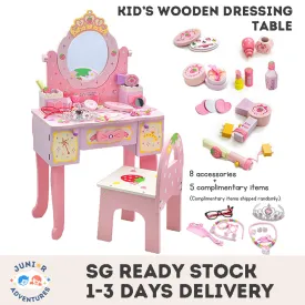 Kids Dressing Table chair set pretend play dressing table featuring mirror drawer kids wooden dressing table set