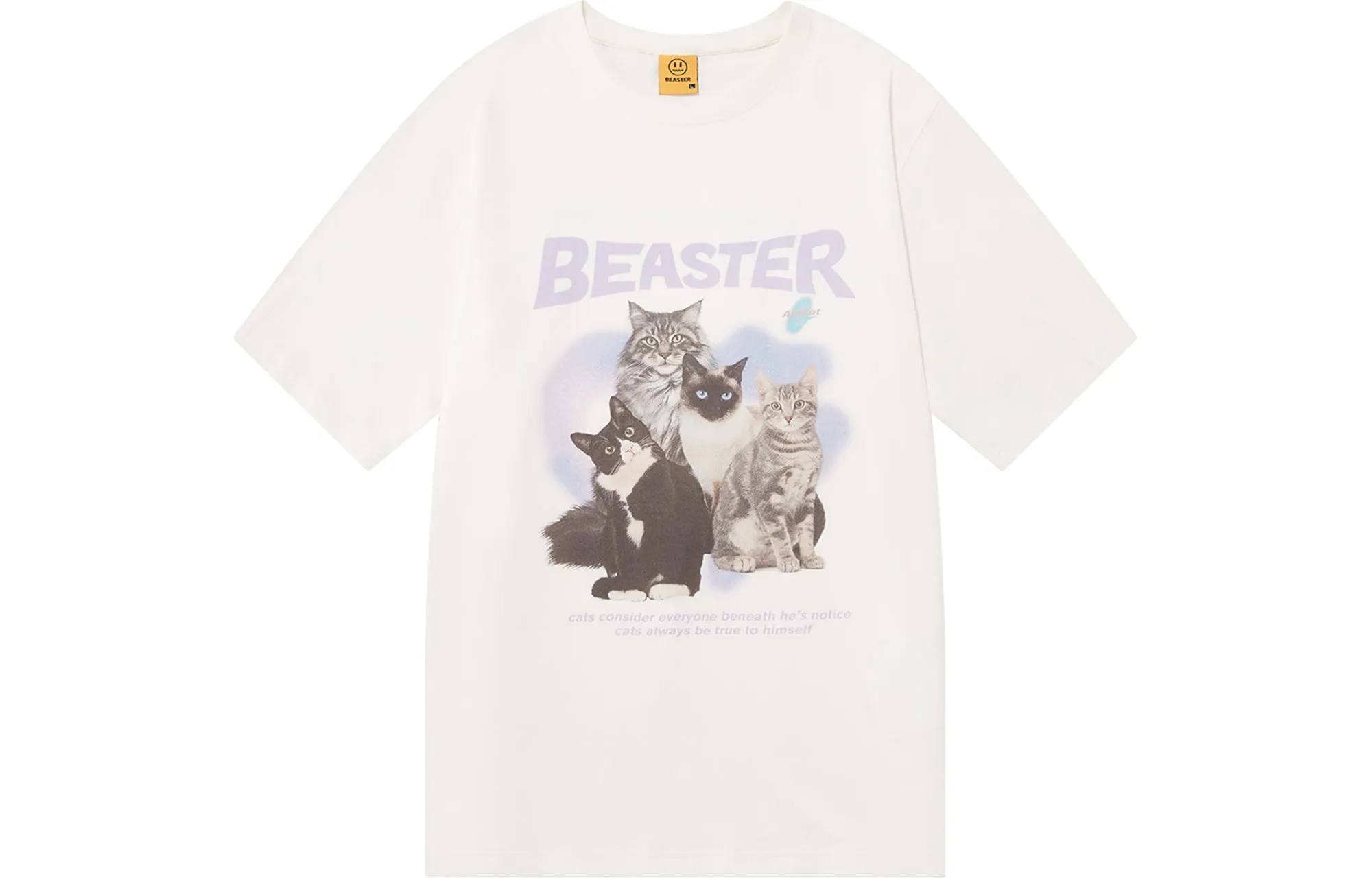 Kitty Letter Cartoon Print T-shirt