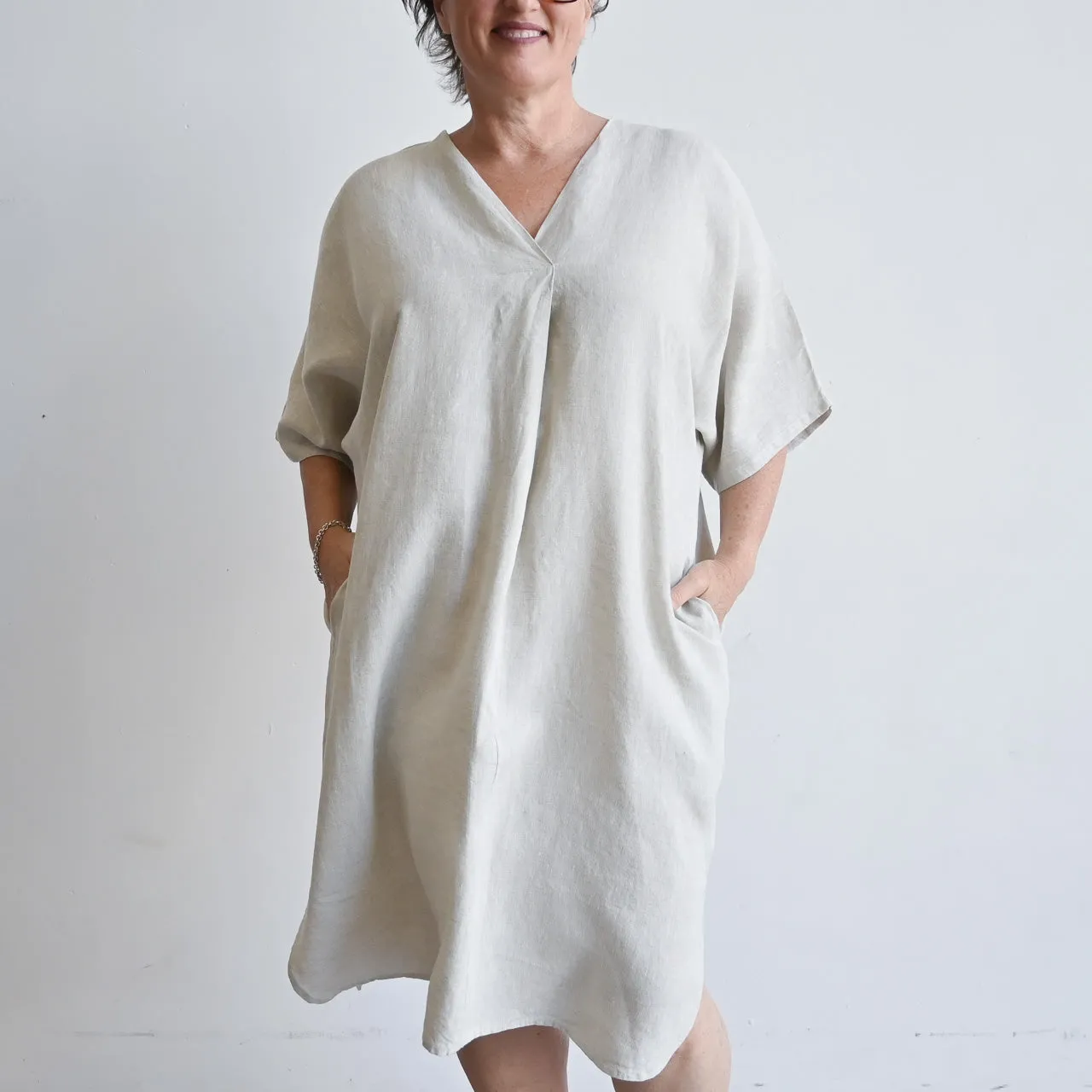 Kobomo Linen Kaftan Dress - Natural