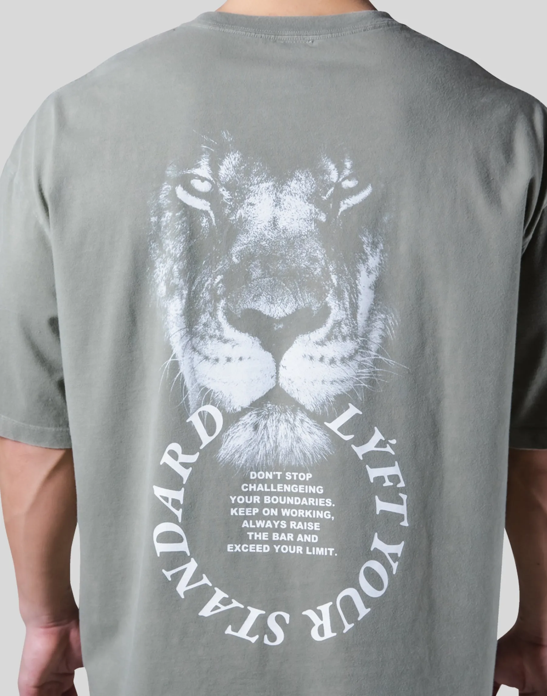 Lion Ring Vintage Big T-Shirt - Olive