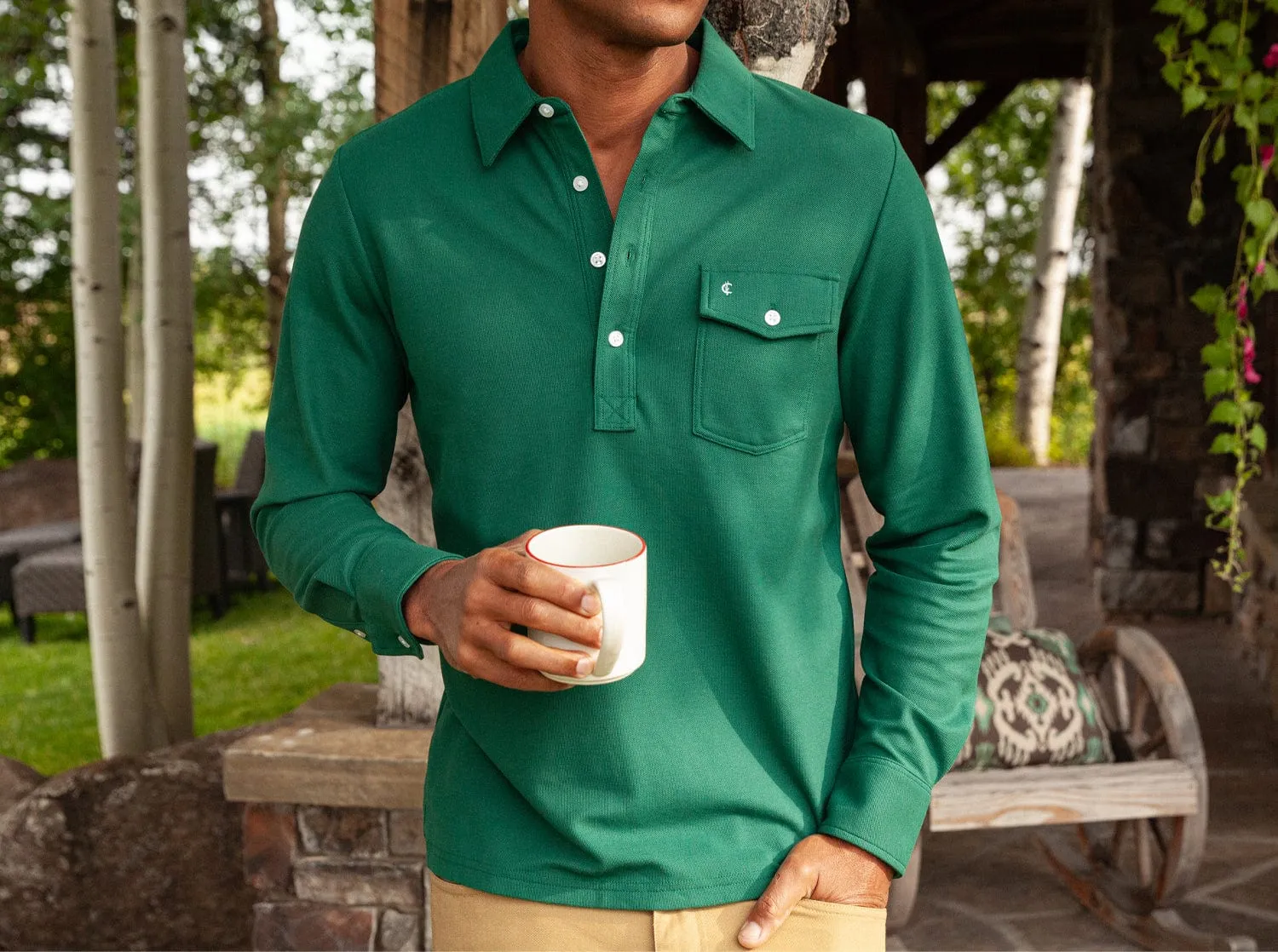 Long Sleeve Players Shirt - Evergreen