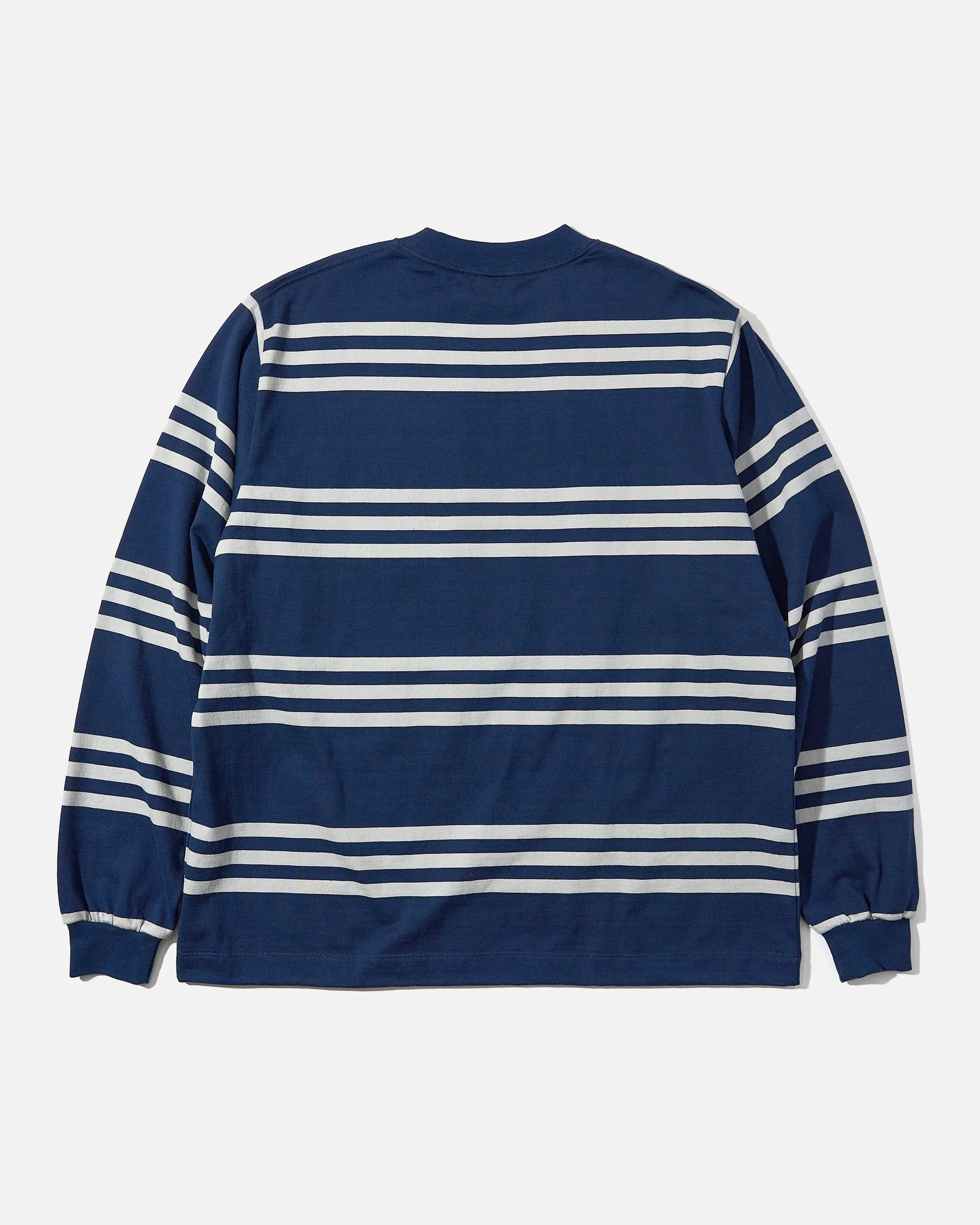 L/S Rugby Weight Pocket Tee - Navy / Grey