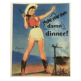 Make Your Own Damn Dinner Western Tea Towel