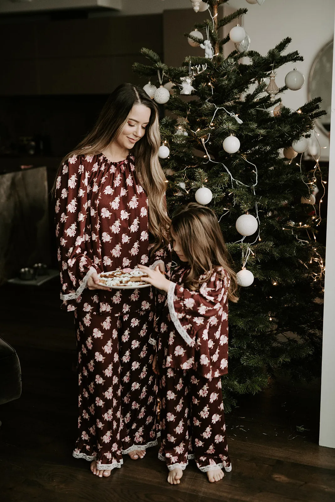 MELANY - GIRLS PYJAMA SET IN BURGUNDY