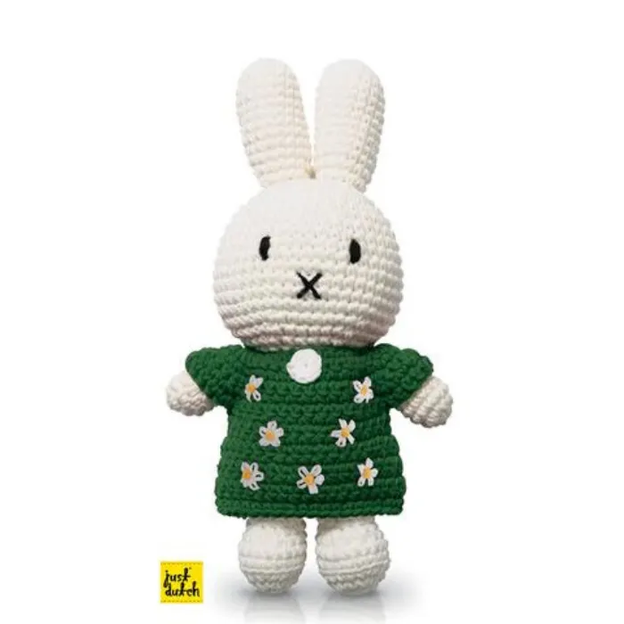 Miffy Handmade Crochet and her handmade green floral dress