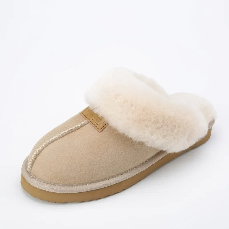 Natural Wool Winter Slippers