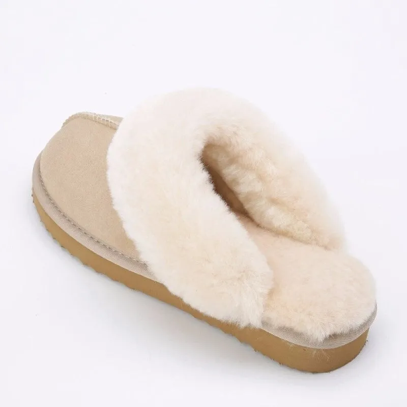 Natural Wool Winter Slippers