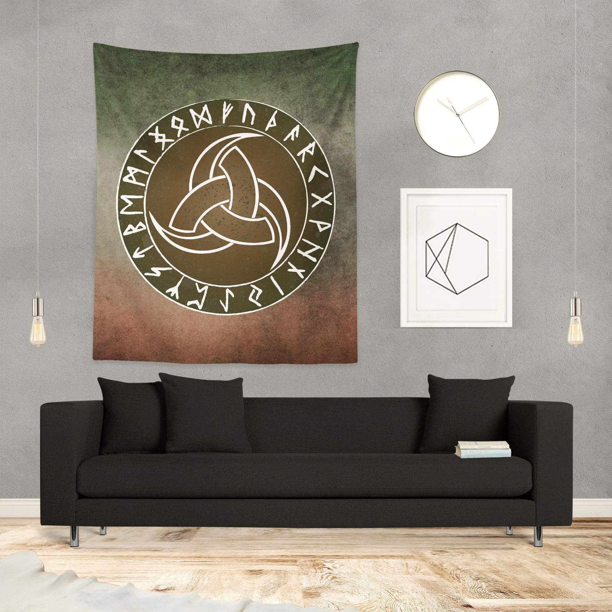 Odin's Triple Horn Wall Tapestry